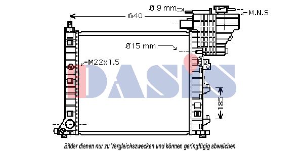 AKS DASIS Jäähdytin,moottorin jäähdytys 123280N